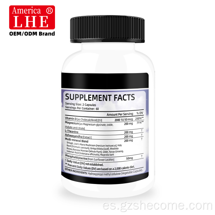 Shecome Magnesium Complex Cápsulas Apoyo cognitivo para el sueño